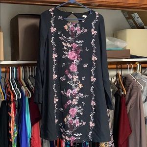 Black floral dress